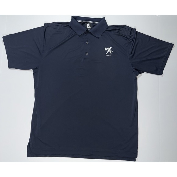 FootJoy Other - Footjoy Polo Men's M Athletic Fit FJ Golf Solid Navy Collar Drirelease